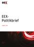 EEX- Politikbrief. Ausgabe connecting markets. eex.com