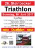 26. Steinbecker Triathlon Sonntag, 18. Juni 2017