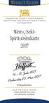 Spirituosenkarte 2017 WEINGUT ESCHER Juli 2017 Probiertag 25. Mai Verkaufszeiten: