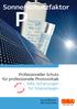 Sonnenschutzfaktor. Professioneller Schutz für professionelle Photovoltaik SIBA Sicherungen für Solaranlagen. Katalog 2008 Catalogue 2008