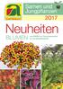 Samen und Jungpflanzen 2O17 Neuheiten. und GEMÜSE zur Pflanzenproduktion BLUMEN für den WIEDERVERKAUF