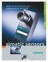 SIMATIC VS720A- und VS720-S-Serie Intelligente Kameras mit PROFINET. Broschüre November 2007