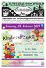 Kindersitzung. Sonntag, 13. Februar in der Aula der Ruwertal Grund- und Realschule Plus. Veranstalter: Karnevalverein Waldrach