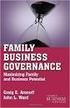 FAMILY BUSINESS GOVERNANCE