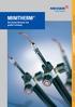 MINITHERM. Der kleine Brenner mit großer Leistung FLASCHEN-DRUCKMINDERER KOMBINIERBARE BRENNER HAND-SCHNEIDBRENNER MASCHINEN-SCHNEIDBRENNER ZUBEHÖR