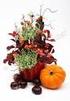 Anleitung Herbststrauß mit grüner Chrysantheme, Herbstlaub, Pfaffenhütchen und Baumwürger