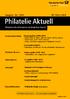 Philatelie Aktuell, das Informationsblatt der Deutschen Post PHILATELIE Ausgabe