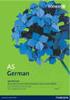 Pearson Edexcel GCE German Advanced Subsidiary Unit 2: Understanding and Written Response