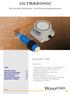 ULTRASONIC. Ultraschall-Abstands- und Näherungssensoren. Serie UFP / UPA. Key-Features: