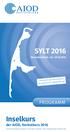 SYLT Inselkurs PROGRAMM. der AIOD, Herbstkurs Westerland/Sylt Extremitätentrauma/Kindertrauma/BG-Gutachten-Seminar