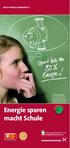 Energie sparen macht Schule