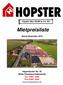 Hopster Bau GmbH & Co. KG. Mietpreisliste. Stand November 2016