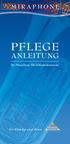 PFLEGE ANLEITUNG. für Miraphone Blechblasinstrumente