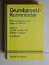 Grundgesetz. Kommentar. 3. Auflage. Herausgegeben von. Dr. Michael Sachs. Universitätsprofessor an der Universität zu Köln.