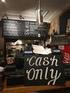 Speisen Getränke. Keine EC-/Kreditkarten Cash only