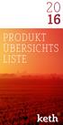 PRODUKT ÜBERSICHTS LISTE