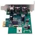 3-Port 2b/1a Low-Profile IEEE1394 PCI- Express FireWire-Adapterkarte
