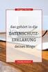 Datenschutzerklärung