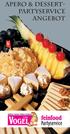 Apero & Dessert- Partyservice Angebot