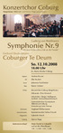 Symphonie Nr. 9. Coburger Te Deum. So Uhr. Ludwig van Beethoven. Gerhard Deutschmann. Salzburger Dom, 2008
