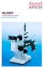 WILOVERT INVERSE MIKROSKOP-SERIE INVERTED MICROSCOPES
