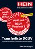 Transferliste DGUV. DGUV Vorschrift 3. geprüft nach BGV A3. Industrieschilder.