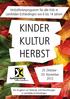 KINDER KULTUR HERBST. Herbstferienprogramm für alle Kids in Leinfelden-Echterdingen von 6 bis 14 Jahren. 25. Oktober - 03.