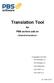 Translation Tool für PBS archive add on - Entwicklerhandbuch -