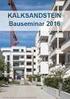 Kalksandstein Bauseminar 2016