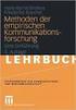 Einführung in die Methoden der empirischen Sozialforschung. Jörg Jacobs / Heidrun Friese / Anna Schwarz