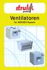 Ventilatoren. für AIROSET-System