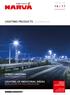 16 / 17 LIGHTING PRODUCTS LICHTPRODUKTE STREET LIGHTING STRASSENBELEUCHTUNG LIGHTING OF INDUSTRIAL AREAS BELEUCHTUNG VON INDUSTRIEANLAGEN
