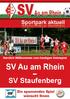 Herzlich Willkommen zum heutigen Heimspiel SV Staufenberg