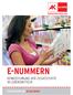 E-NUMMERN KENNZEICHNUNG DER ZUSATZSTOFFE IN LEBENSMITTELN