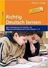 Übungen zum Buch: Deutsch lernen von Anfang an