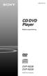 (1) CD/DVD Player. Bedienungsanleitung DVP-NS38 DVP-NS Sony Corporation