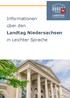 Informationen über den Landtag Niedersachsen in Leichter Sprache