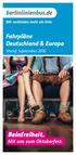 Fahrpläne Deutschland & Europa. Stand: September Beinfreiheit. Mit uns zum Oktoberfest.