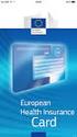 Allgemeine Informationen. Europäische Krankenversicherungskarte