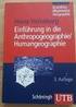 Einführung in die Anthropogeographie/ Humangeographie