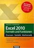 Excel Excel Formeln und Funktionen. 224 Seiten pures. Know-how. Finanzen Statistik Mathematik. Saskia Gießen / Hiroshi Nakanishi