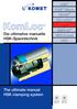 KomLoc. Die ultimative manuelle HSK-Spanntechnik. The ultimate manual HSK clamping system. ABS KUB Trigon Unisix Kometric HSK UniTurn M03 Speed HSC