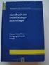 HANDBUCH DER PSYCHOLOGIE