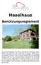 Haselhaus Benützungsreglement