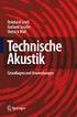 Reinhard Lerch Gerhard M. Sessler Dietrich Wolf. Technische Akustik. Grundlagen und Anwendungen. Springer