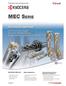 MEC SERIE. Hochleistungsfräser. Hohe Oberflächengüte Perfekte Rechtwinkligkeit Lange Werkzeugstandzeit mit MEGACOAT TZZ00044