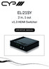EL-21SY. 2 in, 1 out v1.3 HDMI Switcher OPERATION MANUAL