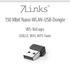 150 Mbit Nano-WLAN-USB-Dongle. USB2.0, WiFi, WPS-Taste