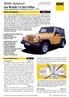 ADAC Autotest. Seite 1 / Jeep Wrangler 4.0 Sport Softtop. ADAC Testergebnis Note 3,6. Offener Geländewagen der Mittelklasse (130 kw / 177 PS)