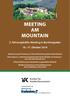 MEETING AM MOUNTAIN. 3. Führungskräfte-Meeting in Berchtesgaden Oktober 2014